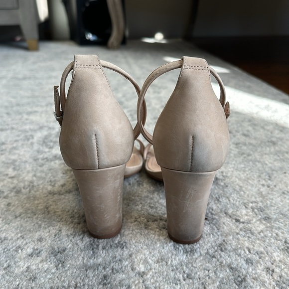 Schutz Cadey Lee Block Suede Heel Sandal - Picture 2 of 8